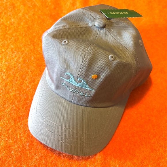 Tentree unisex gray organic cotton embroidered ocean waves dad cap hat NWT - Picture 3 of 8